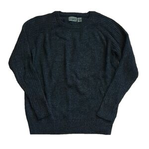 Rugged Trails Gray Cotton Crewneck Sweater Medium